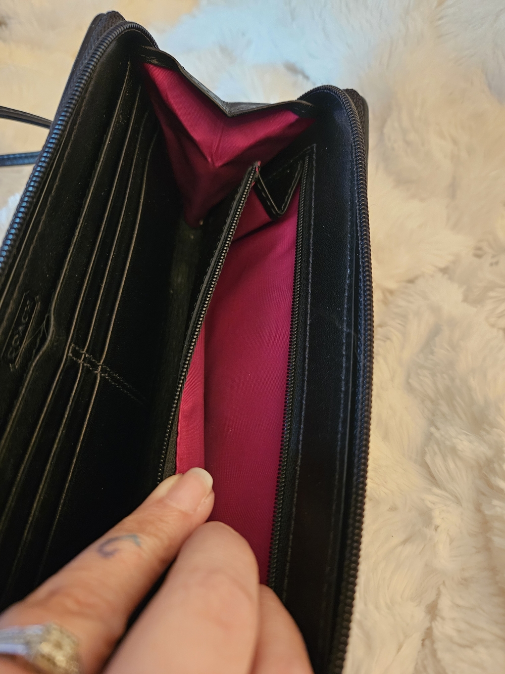 COACH✨️Poppy Daisy Floral Graffiti Wristlet/wallet-Y2K - Picture 8 of 16